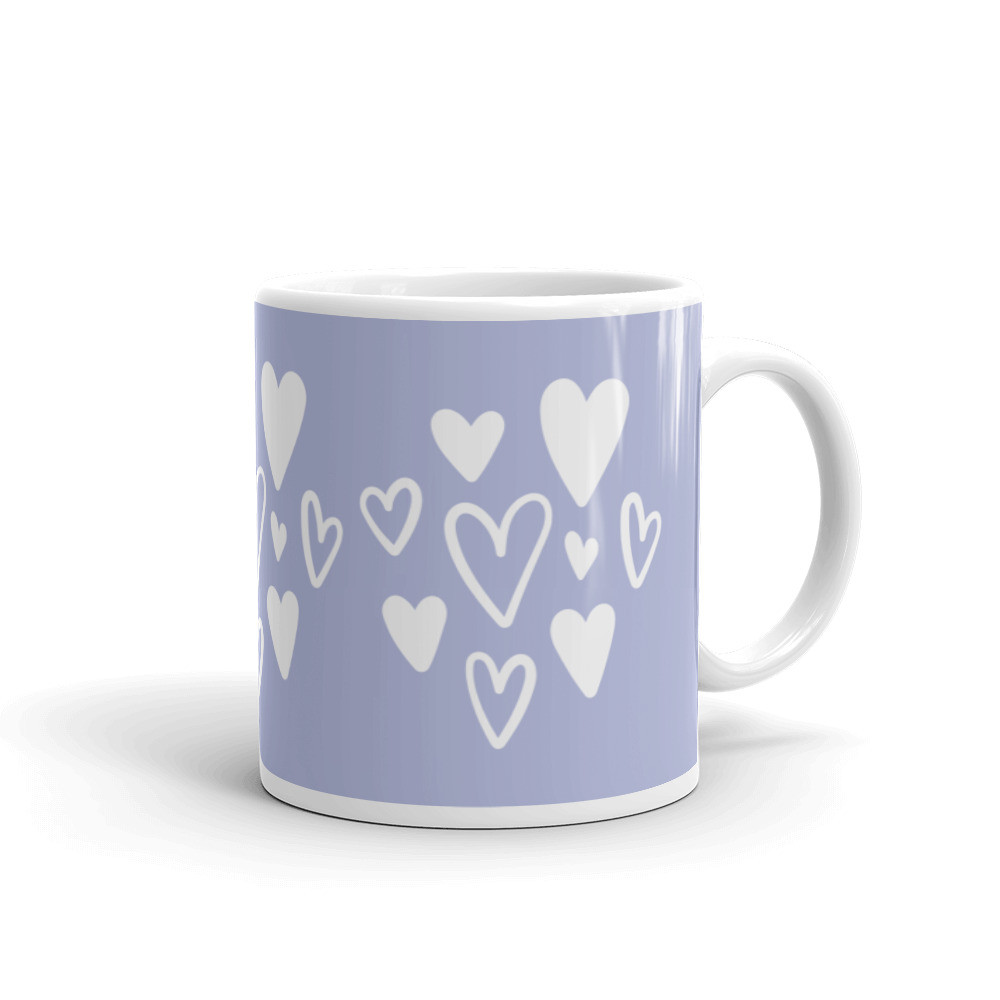 White glossy mug
