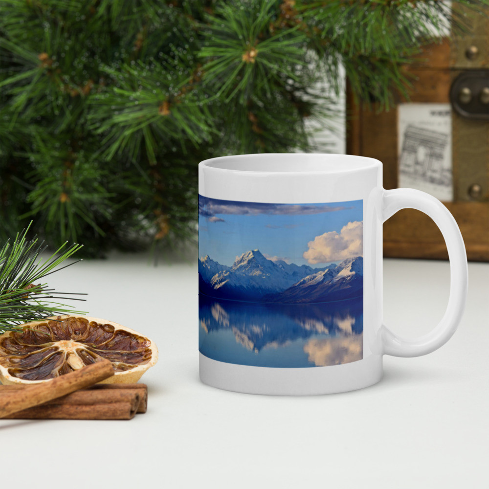 White glossy mug