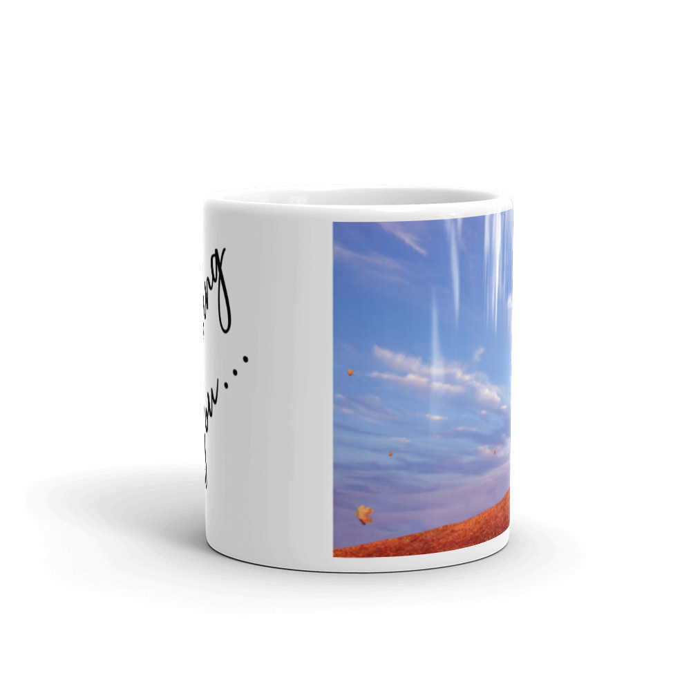 White glossy mug