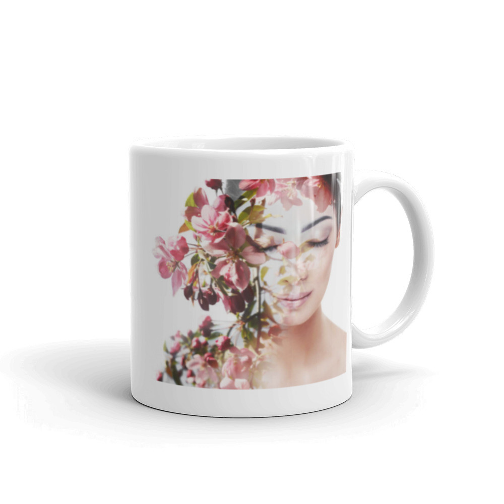 White glossy mug