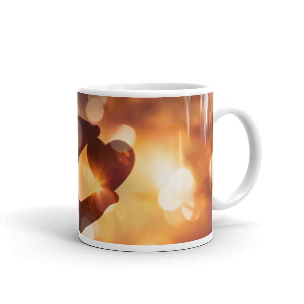 White glossy mug