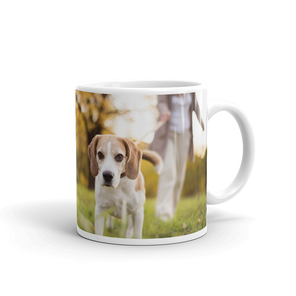 White glossy mug