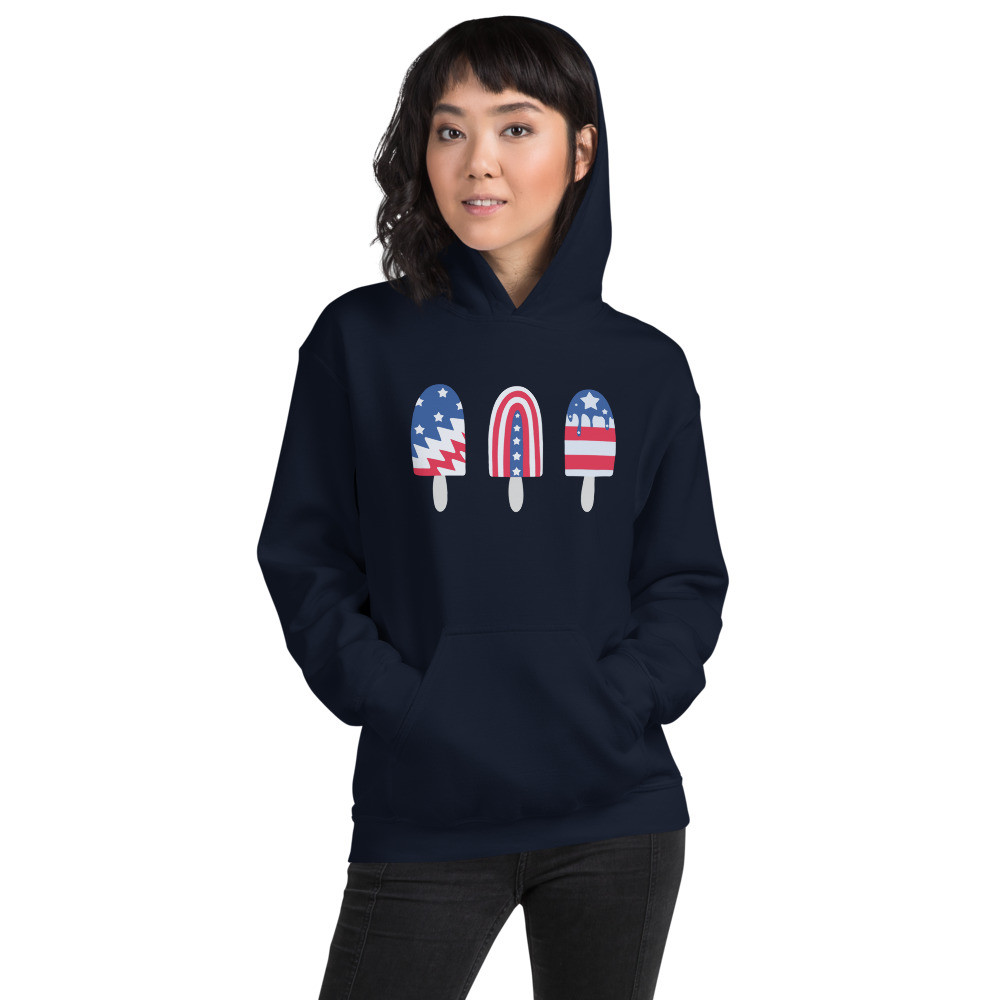 Patriotic Ice Cream - Ladies Hoodie