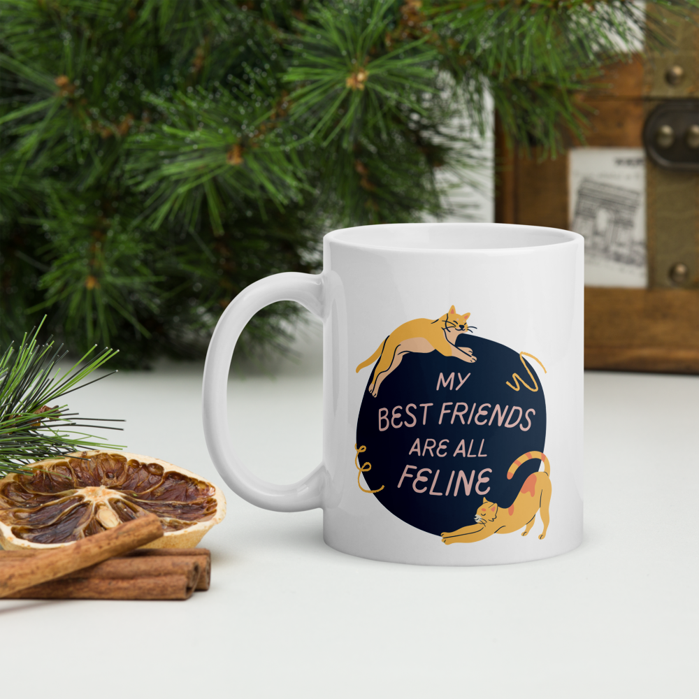 White glossy mug: Best Friends