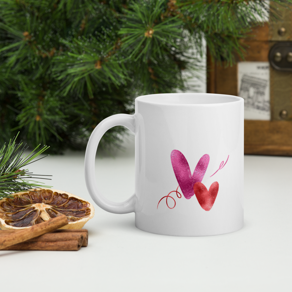 White glossy mug: Love