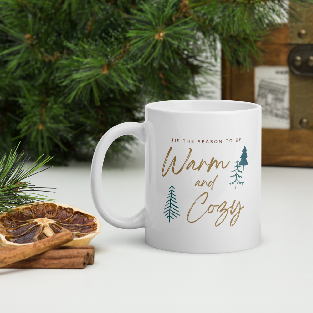 White glossy mug: Tis the Season