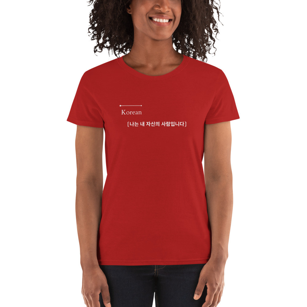 Women's short sleeve t-shirt: Expressions Collection - Korean