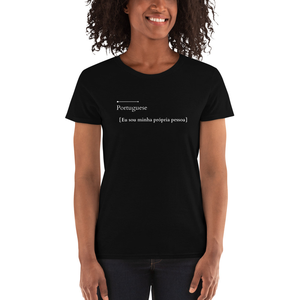 Women's short sleeve t-shirt: Expressions Collection - Portuguese