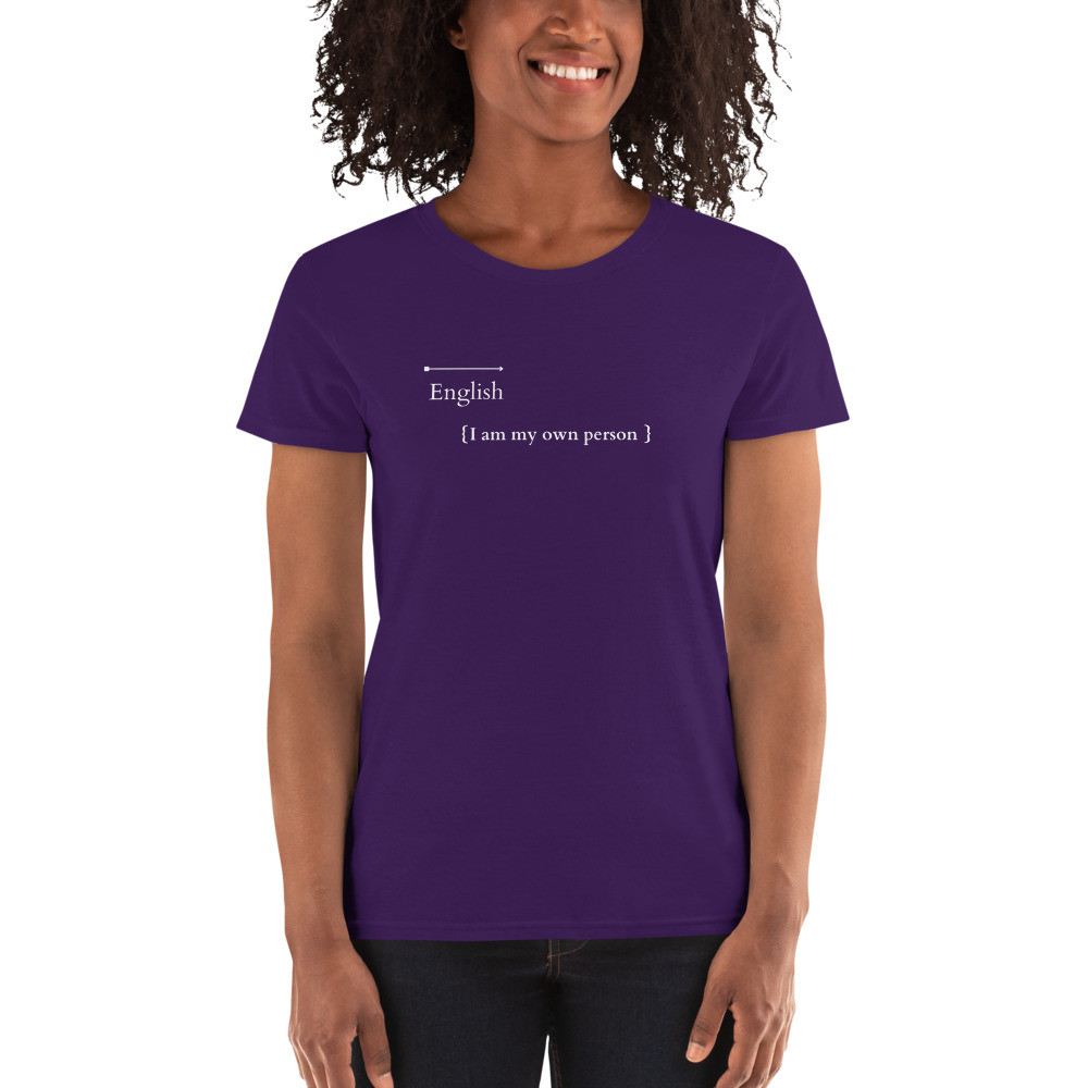 Women's short sleeve t-shirt: Expressions Collection - English