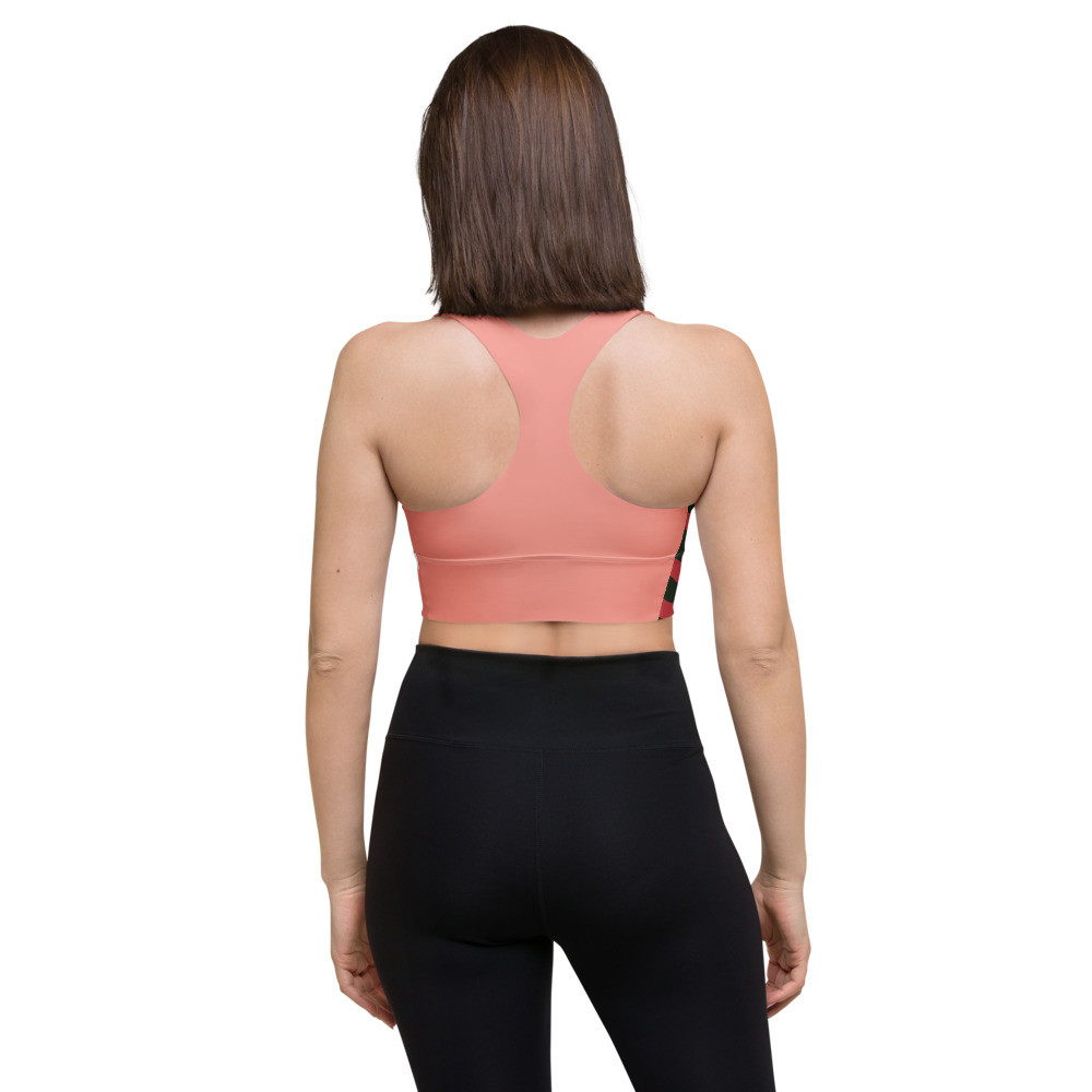 Longline sports bra: Abstract Leaves
