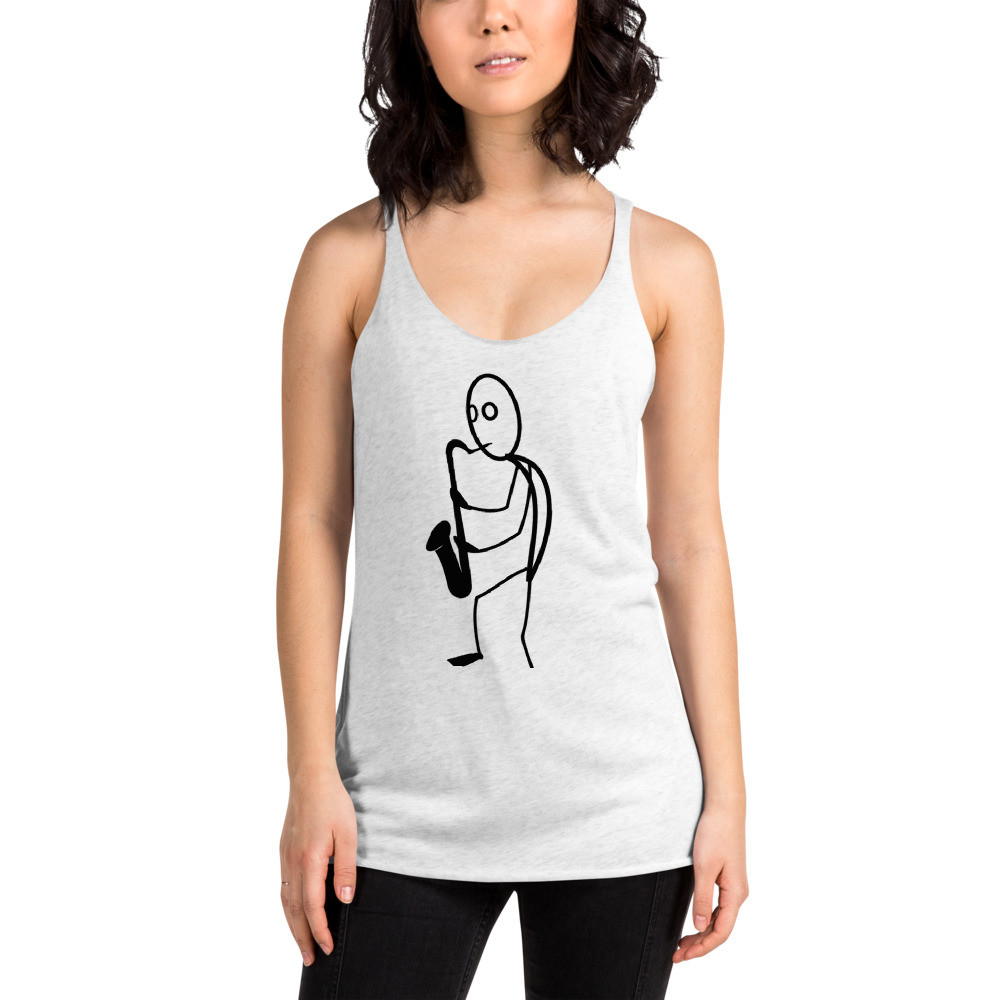 Women's Racerback Tank: Jazz Man