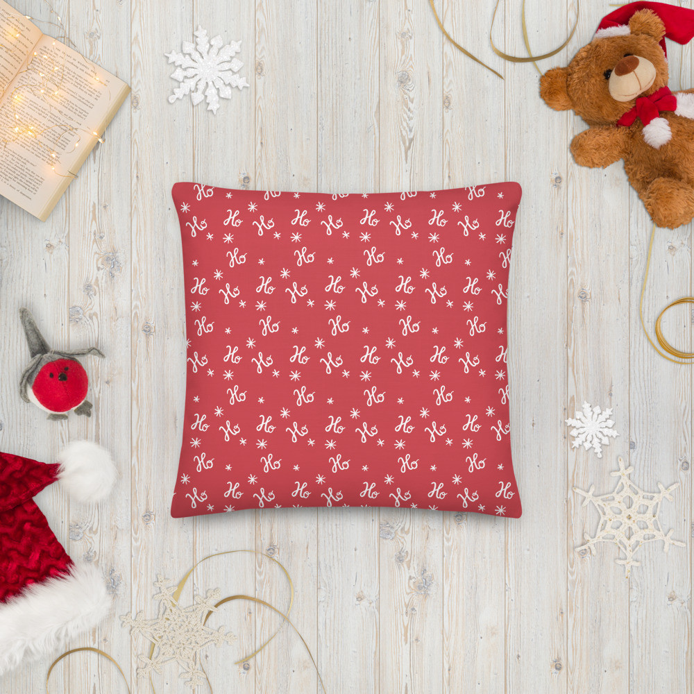 Premium Pillow: Festive Ho, Ho, Ho