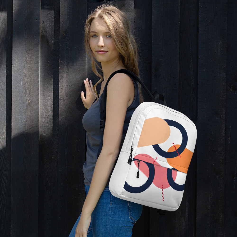 Backpack: Abstract Wavy Lines
