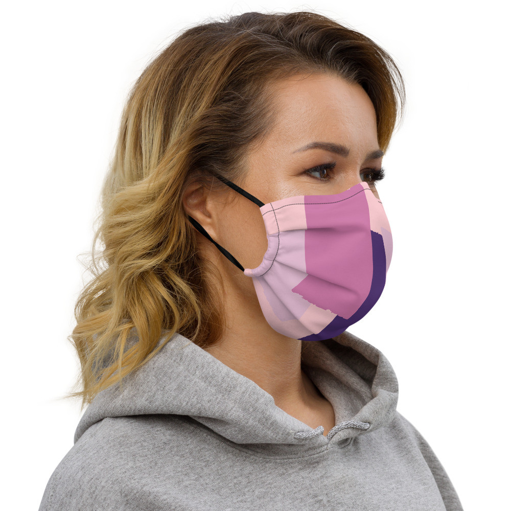 Premium face mask: Abstract Lines Purple