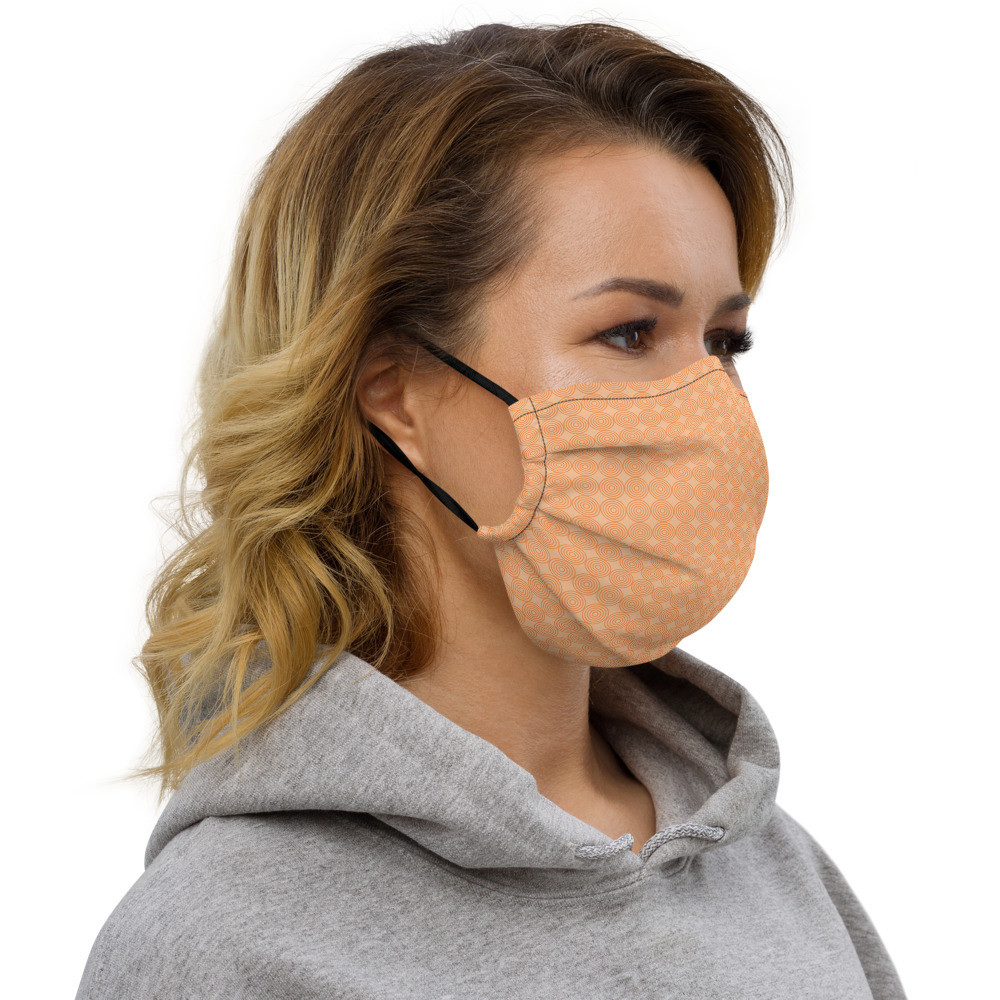 Premium face mask: Geometric Concentric Circle