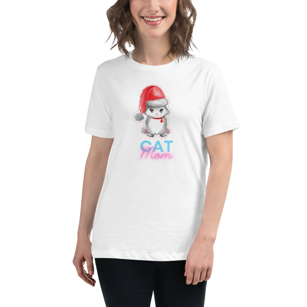 Women's Relaxed T-Shirt: Cat Mom