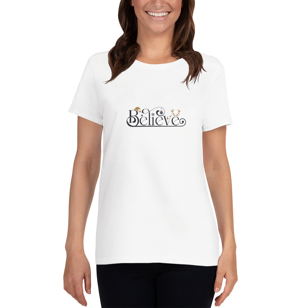Women's short sleeve t-shirt: Believe