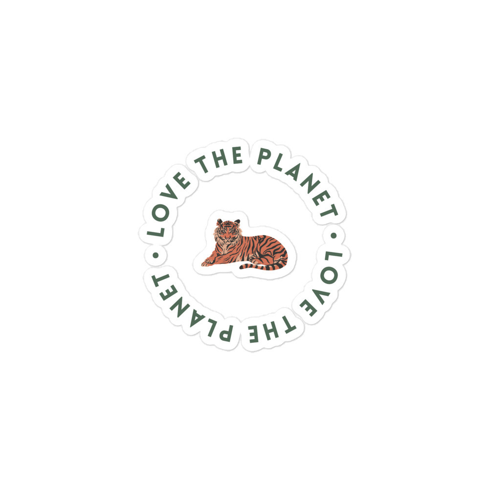 Bubble-free stickers: Love the Planet