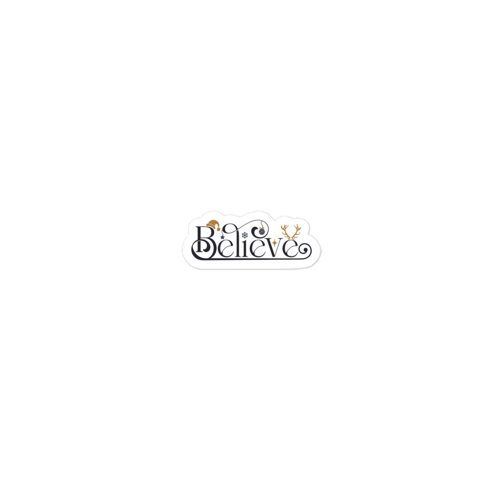Bubble-free stickers: Believe