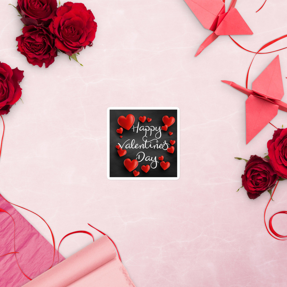 Bubble-free stickers: Happy Valentines Day