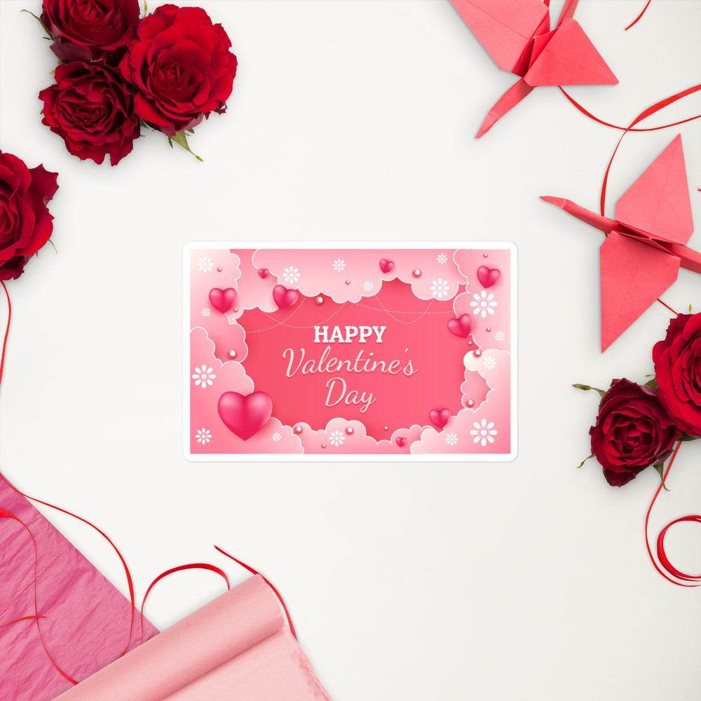 Bubble-free stickers: Happy Valentines Day