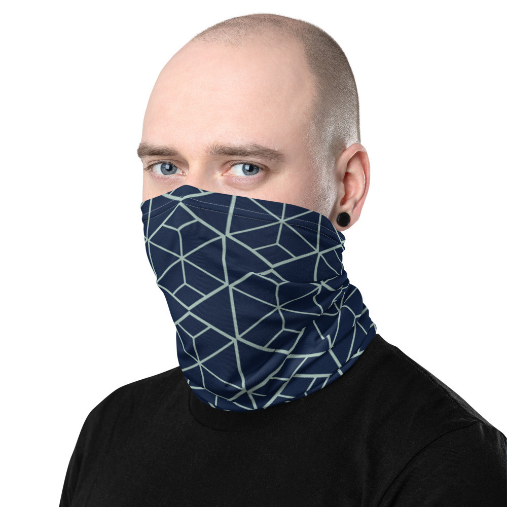 Neck Gaiter: Geometric Blue