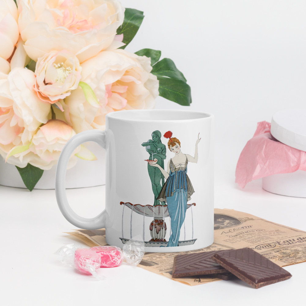 White glossy mug: Fashion by Barbier