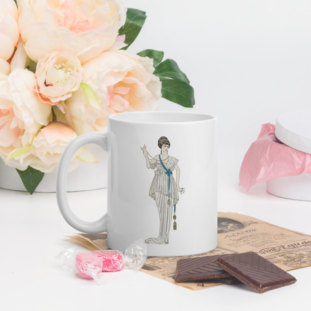 White glossy mug: Fashion by Barbier