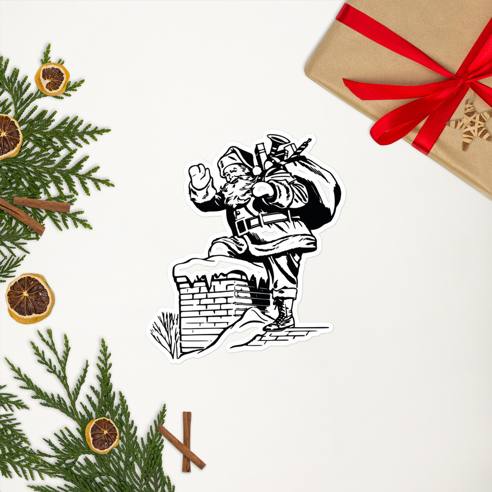 Bubble-free stickers: Hello Santa
