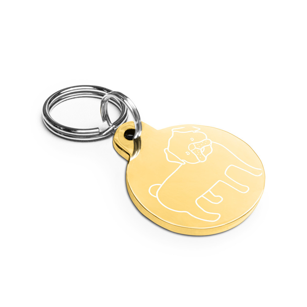 Engraved pet ID tag: Dog 