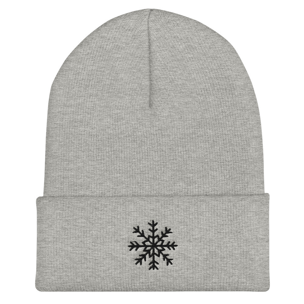 Cuffed Beanie: Snowflake