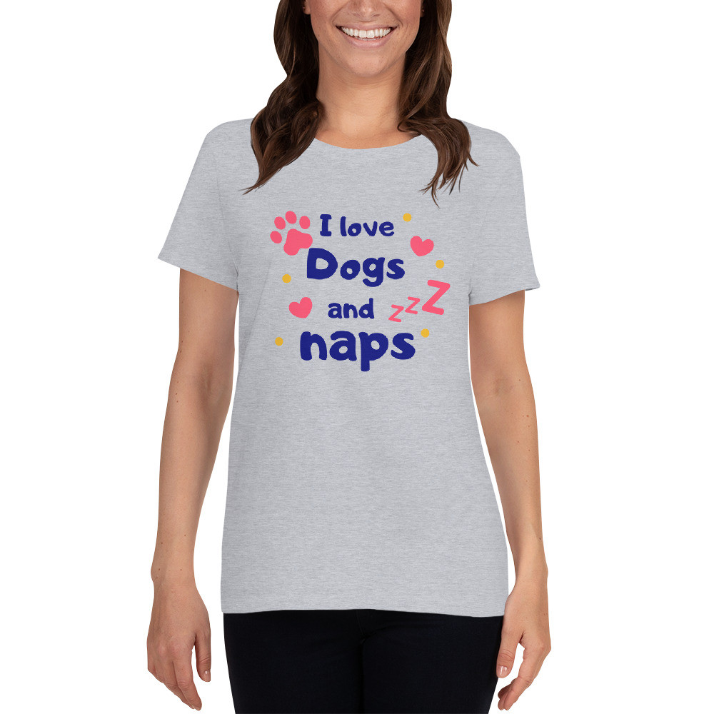 Women's short sleeve t-shirt: I Love Dogs