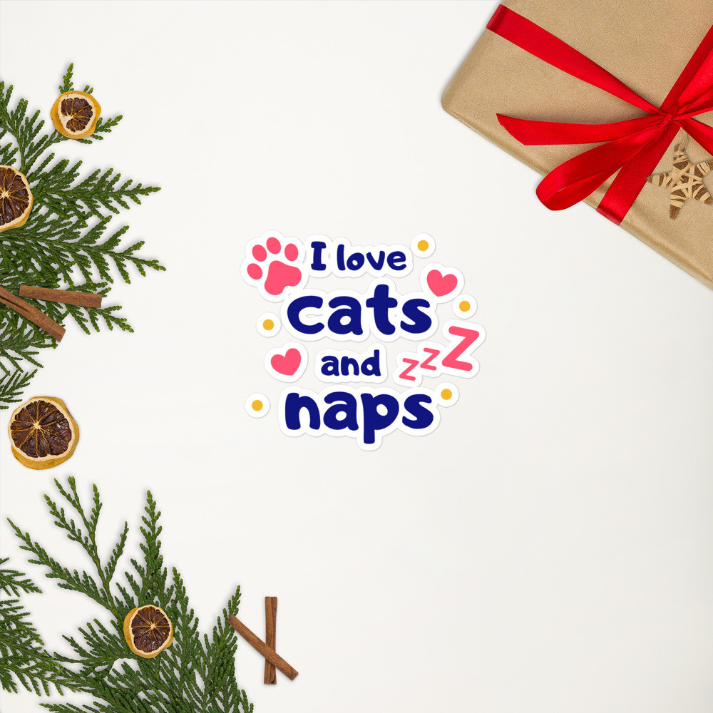 Bubble-free stickers: I Love Cats