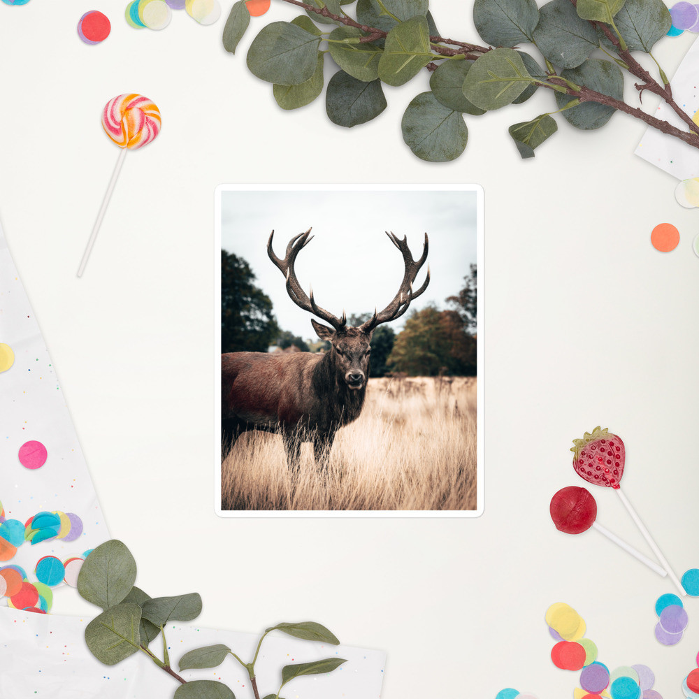 Bubble-free stickers: Wild Deer