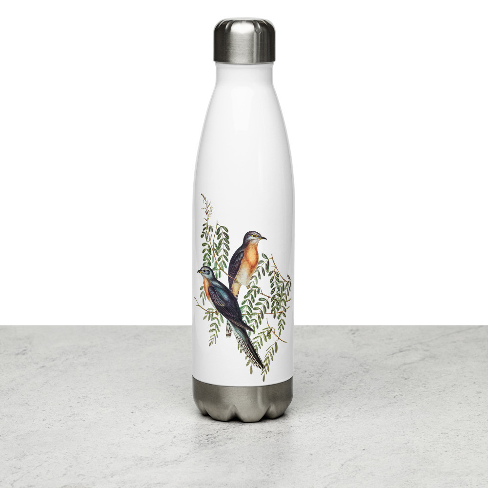 Stainless Steel Water Bottle: Nature's Birds