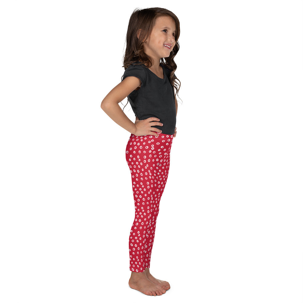 Kid's Leggings: Festive Red