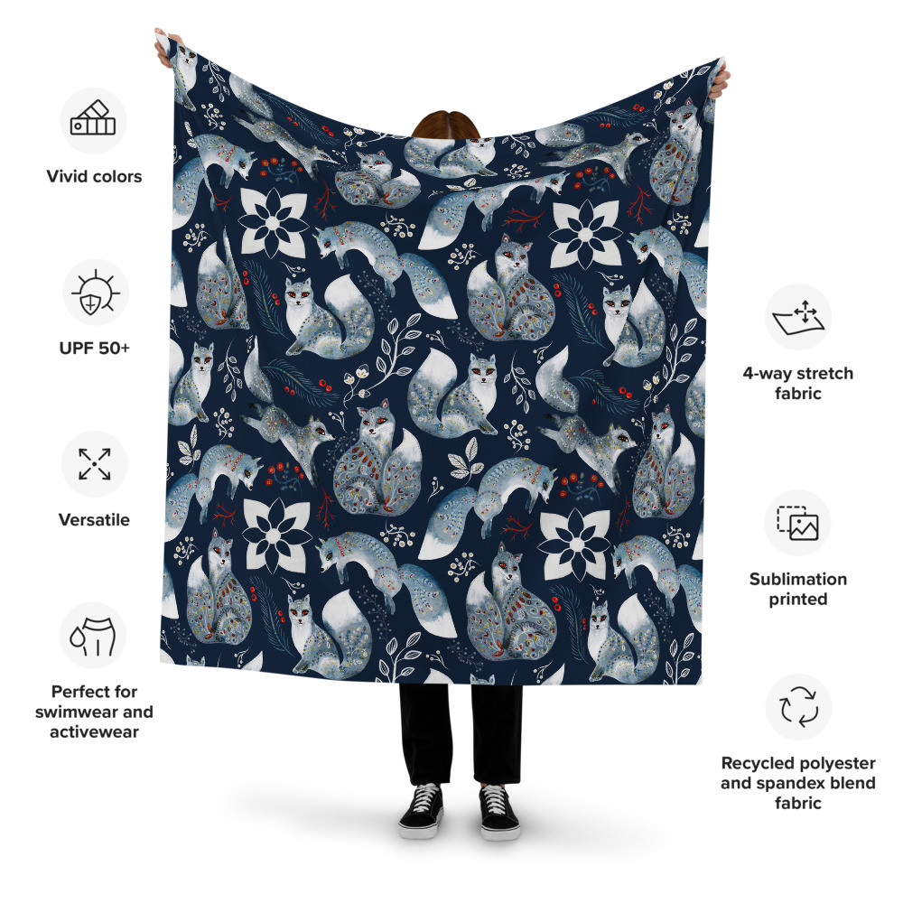 Recycled polyester fabric: Foxes