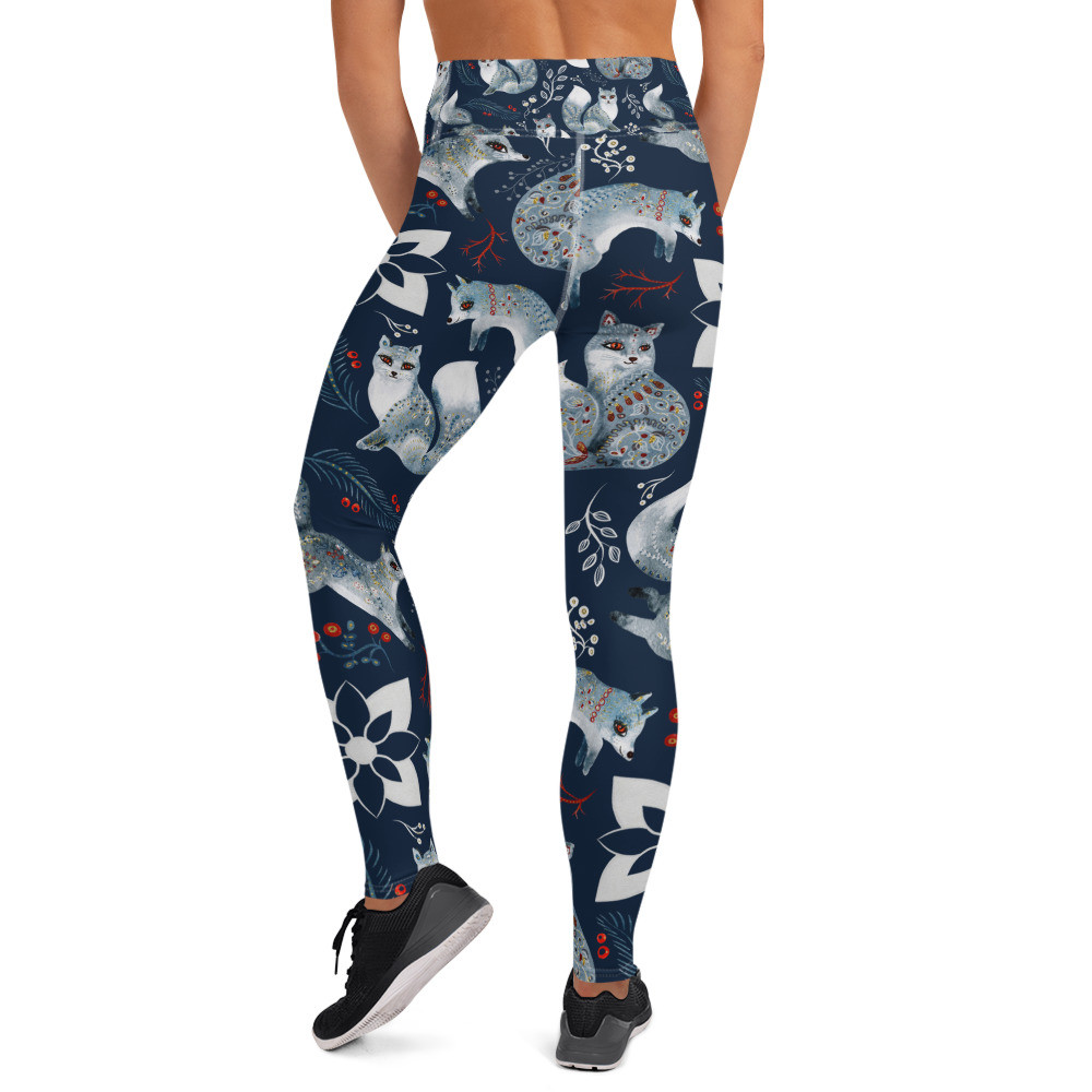 Yoga Leggings: Foxes
