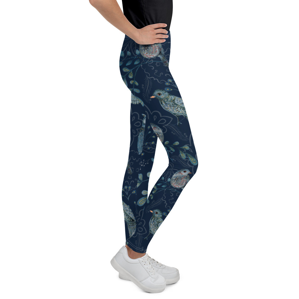 Youth Leggings: Birds & Owls