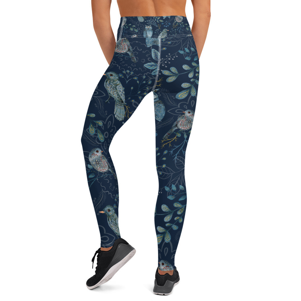 Yoga Leggings: Birds & Owls