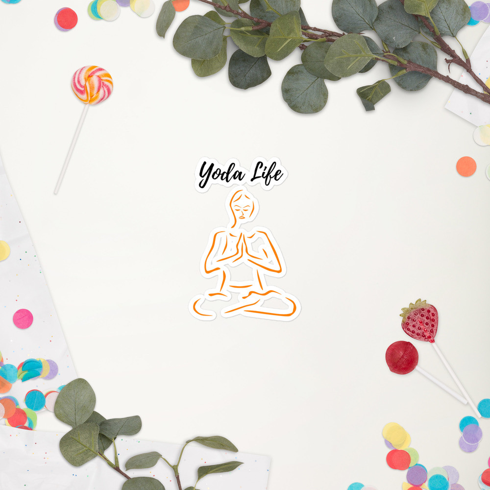 Bubble-free stickers: Yoga Life