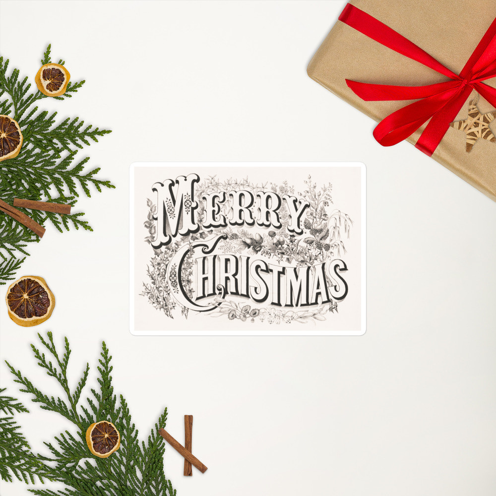 Bubble-free stickers: Merry Christmas