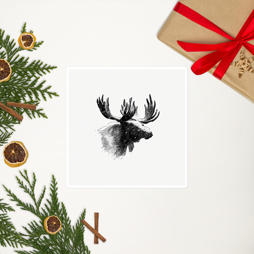 Bubble-free stickers: Moose