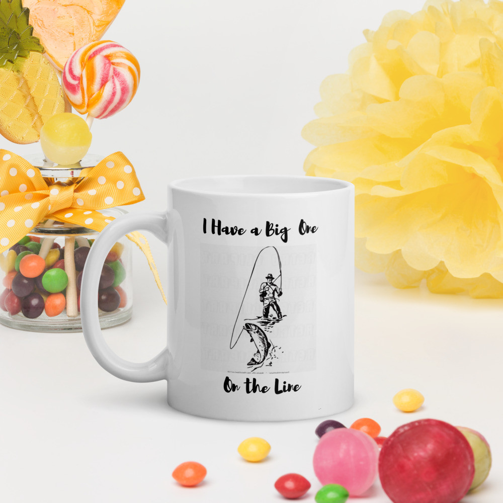 White glossy mug: I Have a Big One