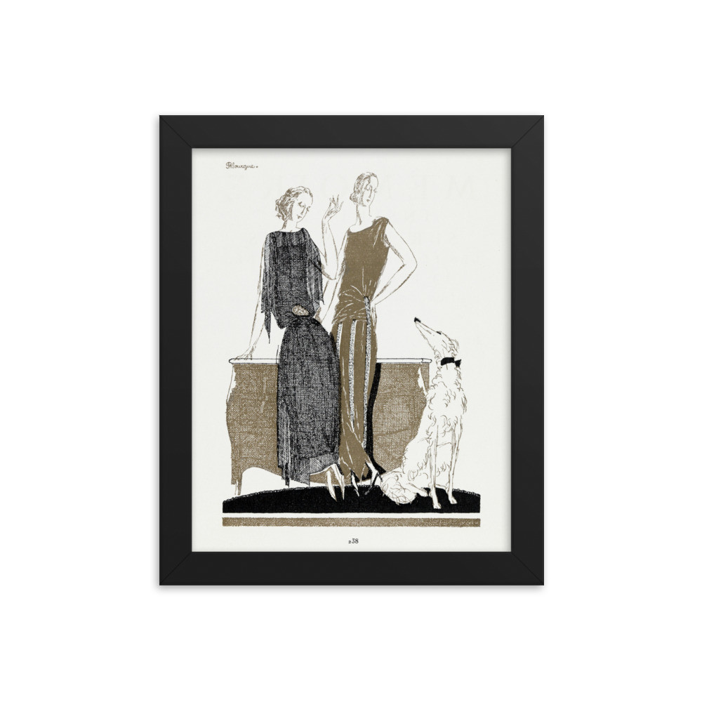 Framed photo paper poster: Twee Japonnen van Doeuillet
