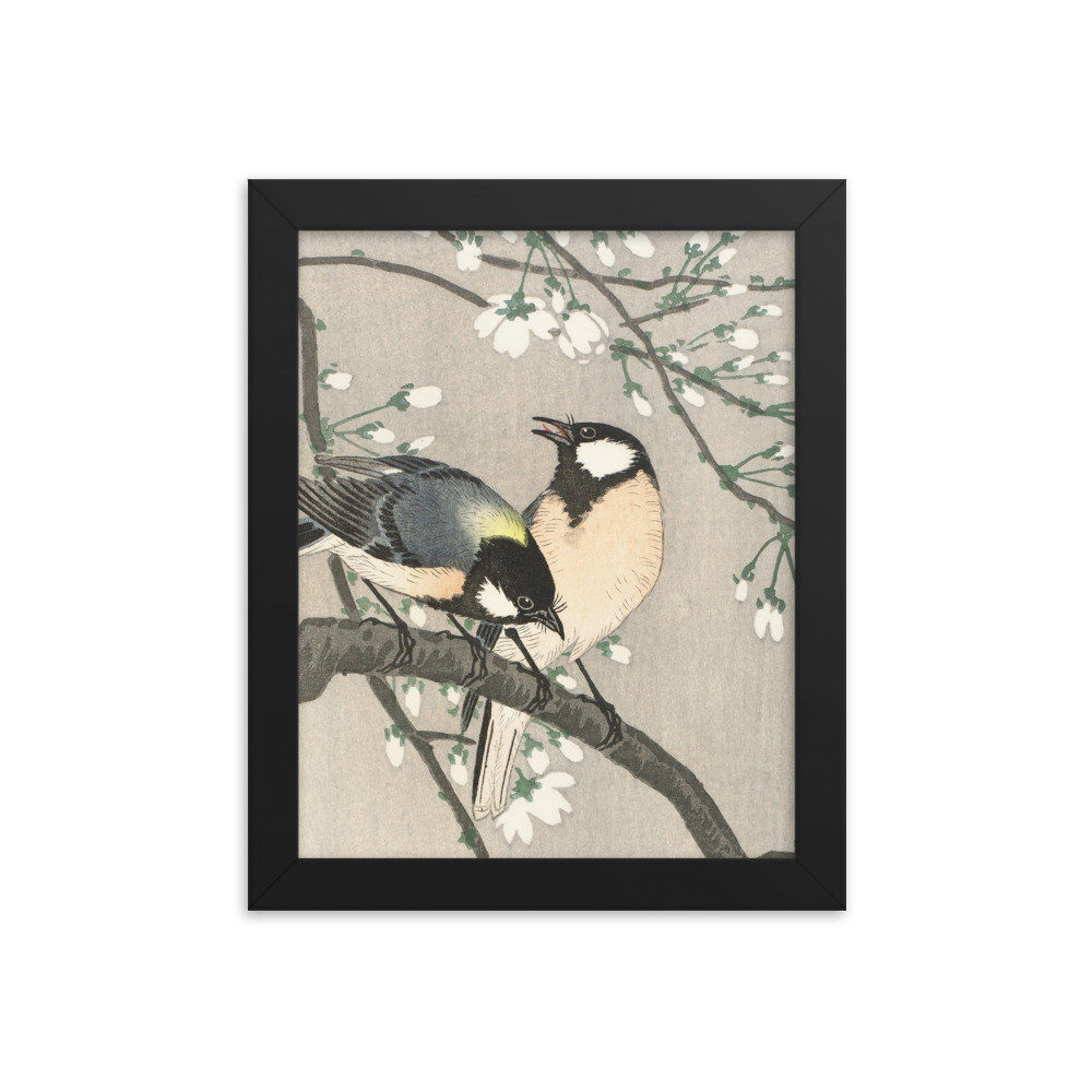 Framed photo paper poster: Two Birds