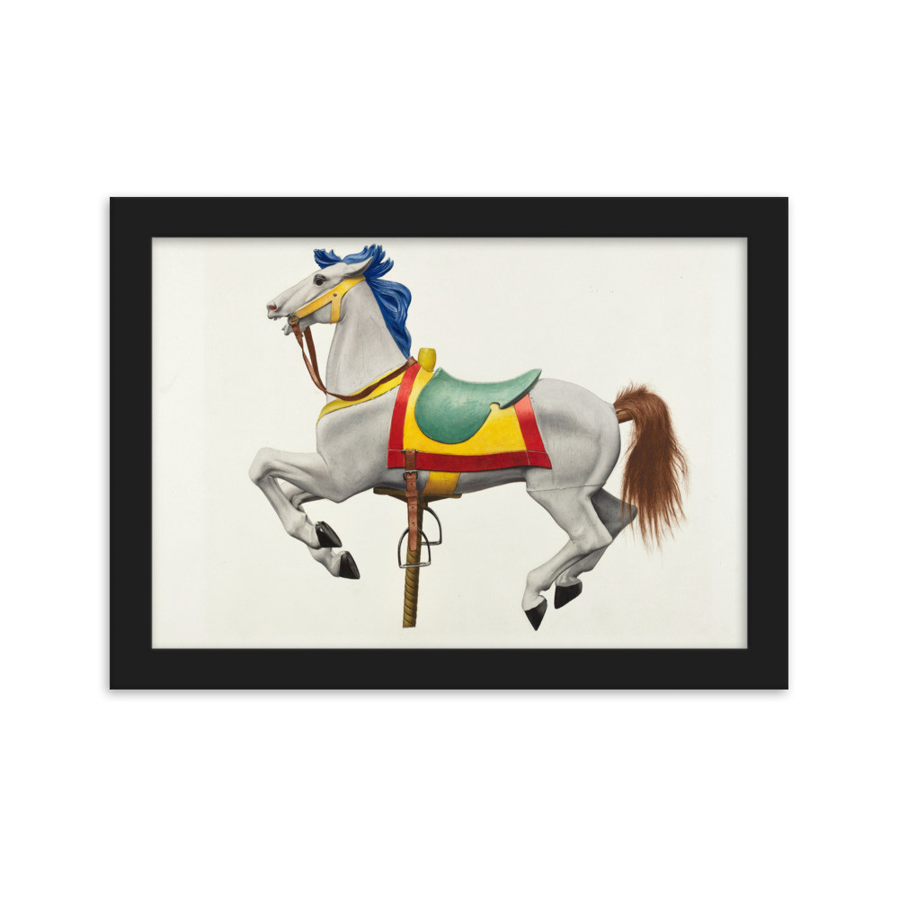 Framed matte paper poster: Carnival Horse