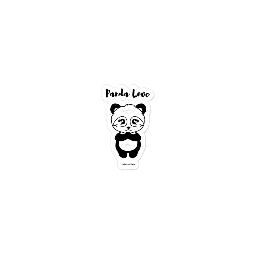 Bubble-free stickers: Panda Love Black
