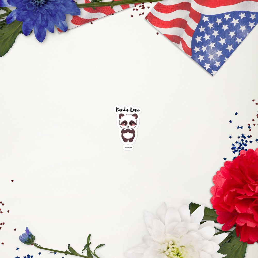 Bubble-free stickers: Panda Love Color