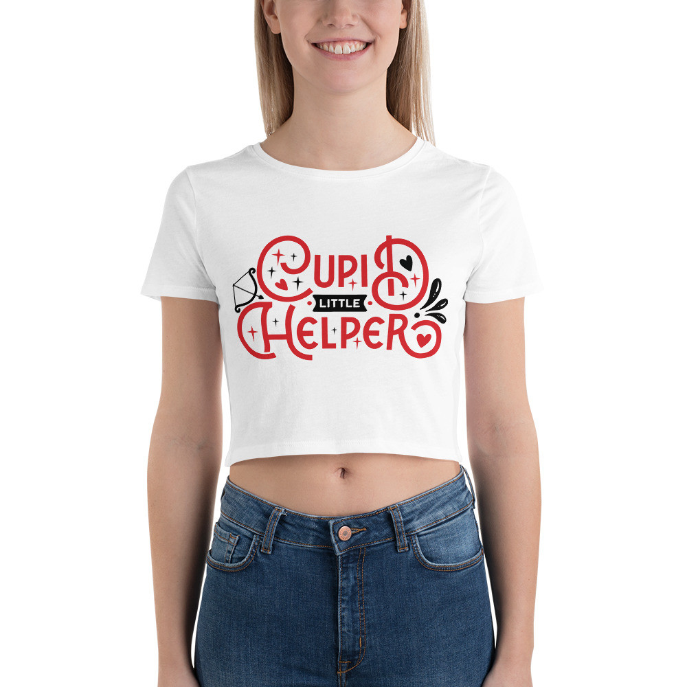 Women’s Crop Tee: Cupid's Little Helper